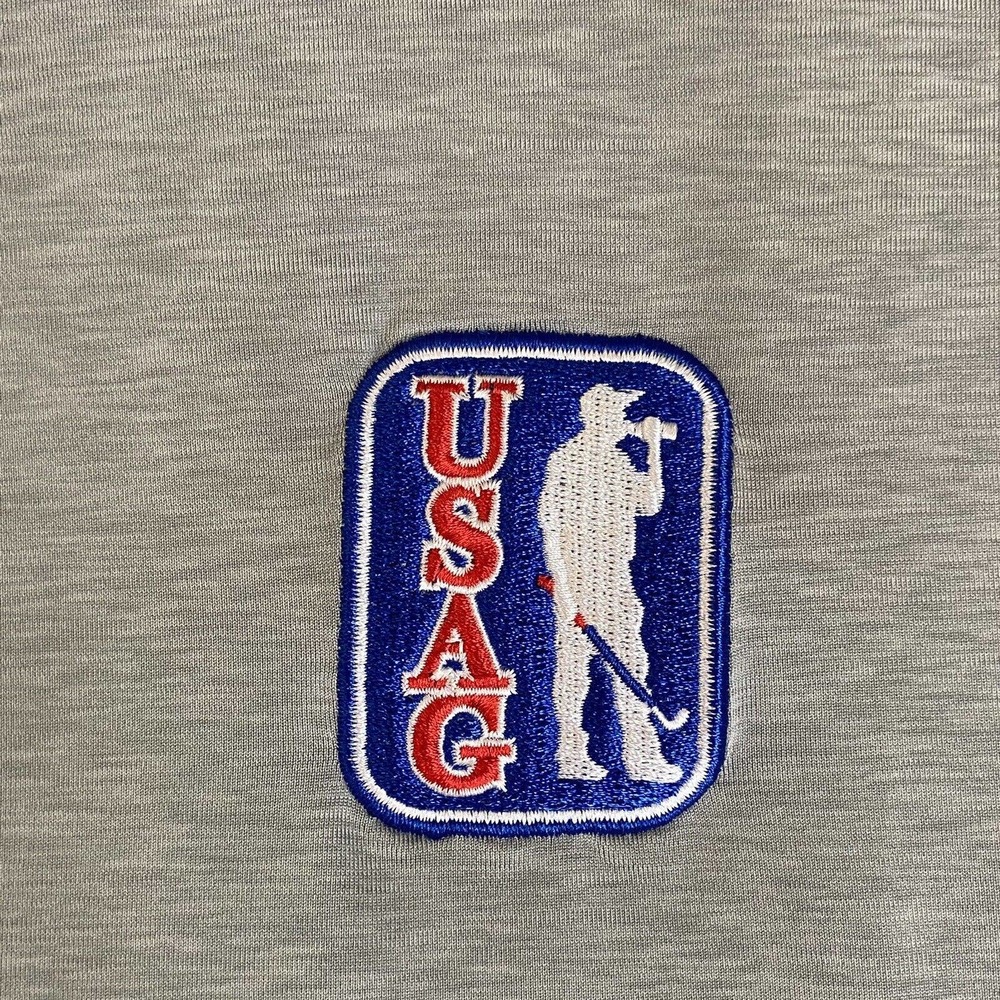 USAG U Suck At Golf Men’s Polo Shirt Gray Golfer Logo Short Sleeve Size Medium - Picture 7 of 7